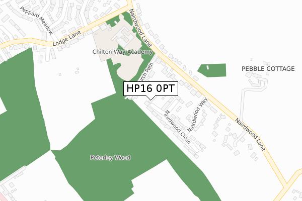 HP16 0PT map - large scale - OS Open Zoomstack (Ordnance Survey)