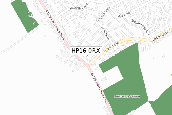 HP16 0RX map - large scale - OS Open Zoomstack (Ordnance Survey)
