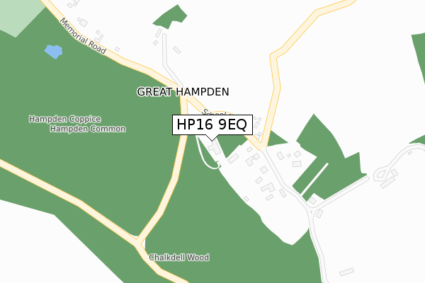 HP16 9EQ map - large scale - OS Open Zoomstack (Ordnance Survey)