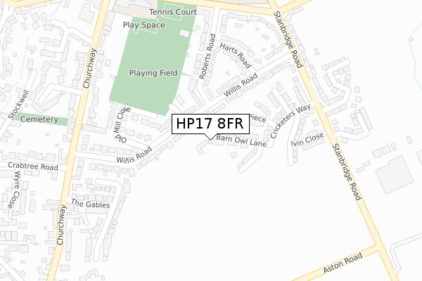 HP17 8FR map - large scale - OS Open Zoomstack (Ordnance Survey) HP17 8FR map - large scale - OS Open Zoomstack (Ordnance Survey)