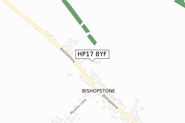 HP17 8YF map - large scale - OS Open Zoomstack (Ordnance Survey)