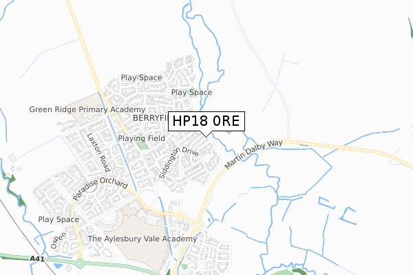 HP18 0RE map - small scale - OS Open Zoomstack (Ordnance Survey)