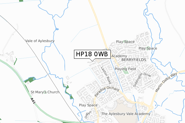 HP18 0WB map - small scale - OS Open Zoomstack (Ordnance Survey)