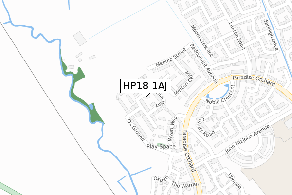 HP18 1AJ map - large scale - OS Open Zoomstack (Ordnance Survey) HP18 1AJ map - large scale - OS Open Zoomstack (Ordnance Survey)
