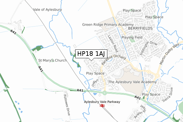 HP18 1AJ map - small scale - OS Open Zoomstack (Ordnance Survey) HP18 1AJ map - small scale - OS Open Zoomstack (Ordnance Survey)