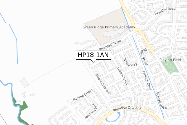 HP18 1AN map - large scale - OS Open Zoomstack (Ordnance Survey) HP18 1AN map - large scale - OS Open Zoomstack (Ordnance Survey)