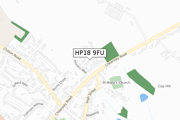 HP18 9FU map - large scale - OS Open Zoomstack (Ordnance Survey) HP18 9FU map - large scale - OS Open Zoomstack (Ordnance Survey)