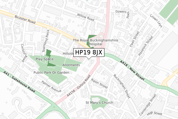 HP19 8JX map - large scale - OS Open Zoomstack (Ordnance Survey) HP19 8JX map - large scale - OS Open Zoomstack (Ordnance Survey)
