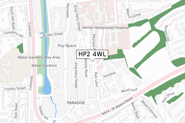 HP2 4WL map - large scale - OS Open Zoomstack (Ordnance Survey) HP2 4WL map - large scale - OS Open Zoomstack (Ordnance Survey)
