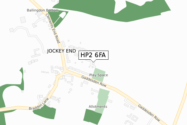 HP2 6FA map - large scale - OS Open Zoomstack (Ordnance Survey)