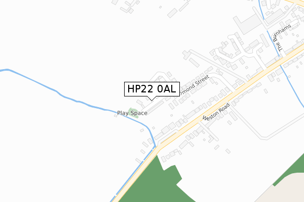 HP22 0AL map - large scale - OS Open Zoomstack (Ordnance Survey)