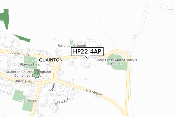 HP22 4AP map - large scale - OS Open Zoomstack (Ordnance Survey)