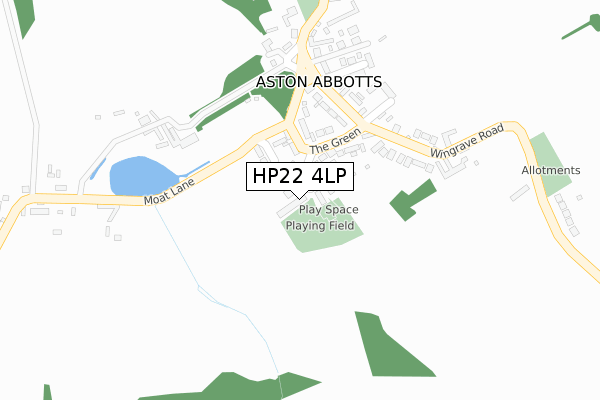 HP22 4LP map - large scale - OS Open Zoomstack (Ordnance Survey)