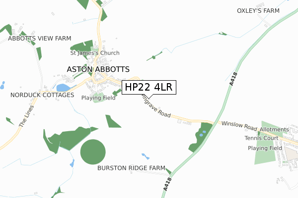 HP22 4LR map - small scale - OS Open Zoomstack (Ordnance Survey)