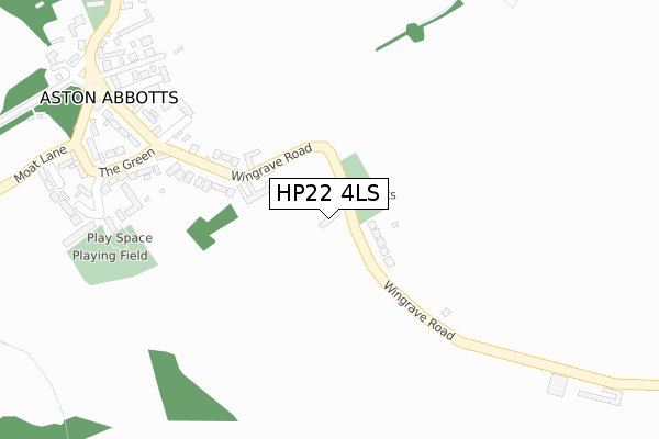 HP22 4LS map - large scale - OS Open Zoomstack (Ordnance Survey)