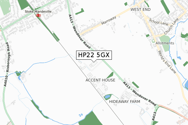 HP22 5GX map - small scale - OS Open Zoomstack (Ordnance Survey) HP22 5GX map - small scale - OS Open Zoomstack (Ordnance Survey)