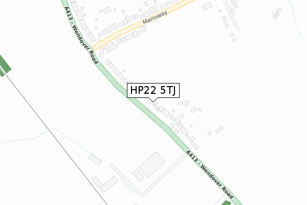HP22 5TJ map - large scale - OS Open Zoomstack (Ordnance Survey)