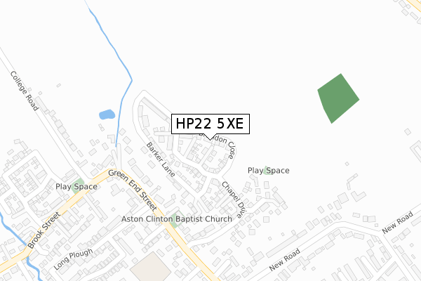 HP22 5XE map - large scale - OS Open Zoomstack (Ordnance Survey)