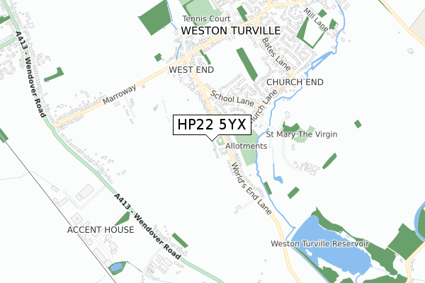 HP22 5YX map - small scale - OS Open Zoomstack (Ordnance Survey) HP22 5YX map - small scale - OS Open Zoomstack (Ordnance Survey)