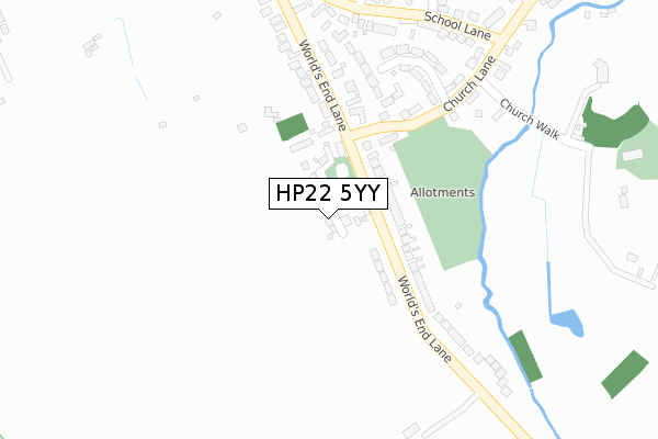 HP22 5YY map - large scale - OS Open Zoomstack (Ordnance Survey) HP22 5YY map - large scale - OS Open Zoomstack (Ordnance Survey)