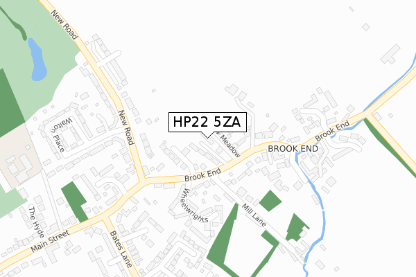 HP22 5ZA map - large scale - OS Open Zoomstack (Ordnance Survey)