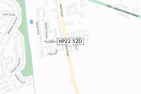 HP22 5ZD map - large scale - OS Open Zoomstack (Ordnance Survey) HP22 5ZD map - large scale - OS Open Zoomstack (Ordnance Survey)
