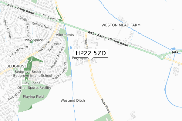HP22 5ZD map - small scale - OS Open Zoomstack (Ordnance Survey) HP22 5ZD map - small scale - OS Open Zoomstack (Ordnance Survey)