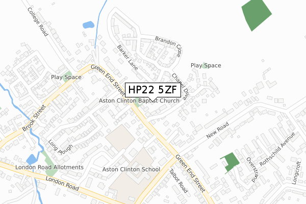 HP22 5ZF map - large scale - OS Open Zoomstack (Ordnance Survey) HP22 5ZF map - large scale - OS Open Zoomstack (Ordnance Survey)