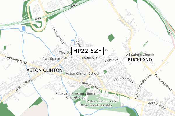 HP22 5ZF map - small scale - OS Open Zoomstack (Ordnance Survey) HP22 5ZF map - small scale - OS Open Zoomstack (Ordnance Survey)