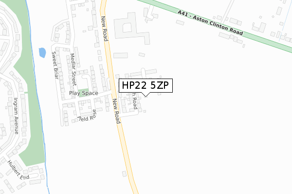 HP22 5ZP map - large scale - OS Open Zoomstack (Ordnance Survey)