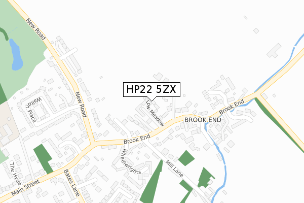 HP22 5ZX map - large scale - OS Open Zoomstack (Ordnance Survey)