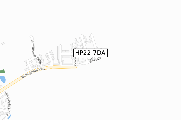 HP22 7DA map - large scale - OS Open Zoomstack (Ordnance Survey)