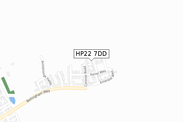 HP22 7DD map - large scale - OS Open Zoomstack (Ordnance Survey)
