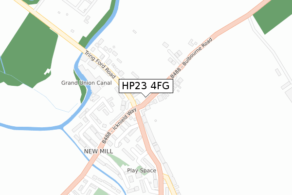 HP23 4FG map - large scale - OS Open Zoomstack (Ordnance Survey)