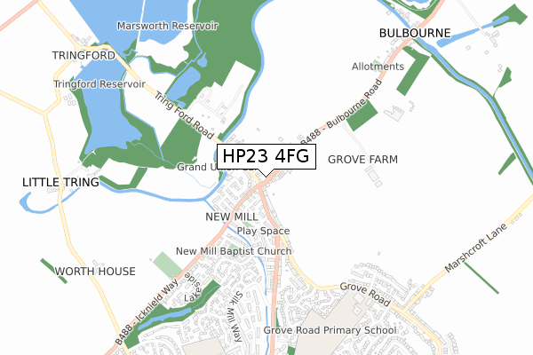 HP23 4FG map - small scale - OS Open Zoomstack (Ordnance Survey) HP23 4FG map - small scale - OS Open Zoomstack (Ordnance Survey)