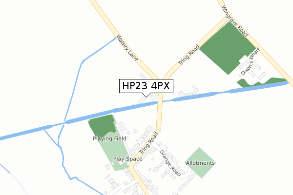 HP23 4PX map - large scale - OS Open Zoomstack (Ordnance Survey)