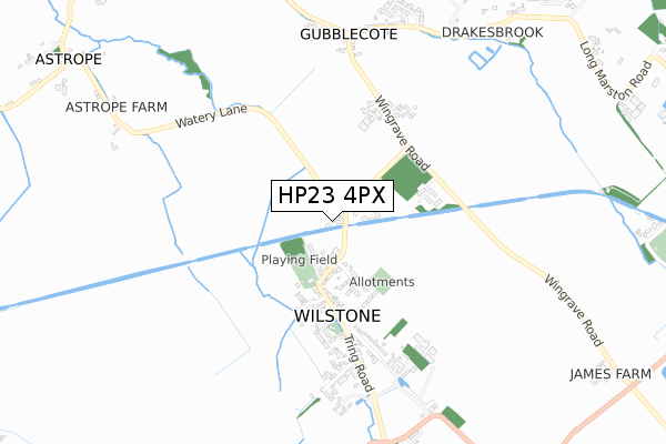 HP23 4PX map - small scale - OS Open Zoomstack (Ordnance Survey)