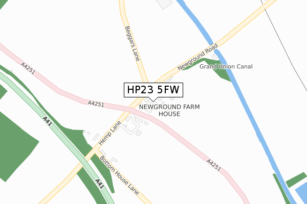 HP23 5FW map - large scale - OS Open Zoomstack (Ordnance Survey)
