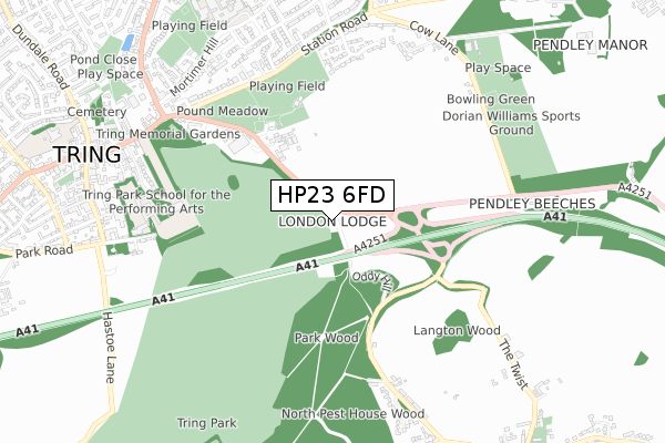 HP23 6FD map - small scale - OS Open Zoomstack (Ordnance Survey)