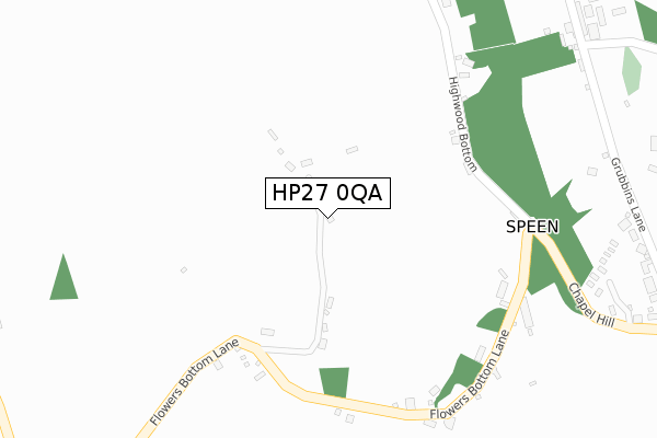 HP27 0QA map - large scale - OS Open Zoomstack (Ordnance Survey)