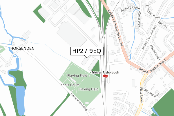 HP27 9EQ map - large scale - OS Open Zoomstack (Ordnance Survey)