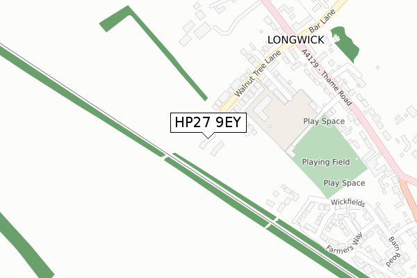 HP27 9EY map - large scale - OS Open Zoomstack (Ordnance Survey)