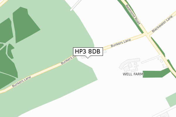 HP3 8DB map - large scale - OS Open Zoomstack (Ordnance Survey)