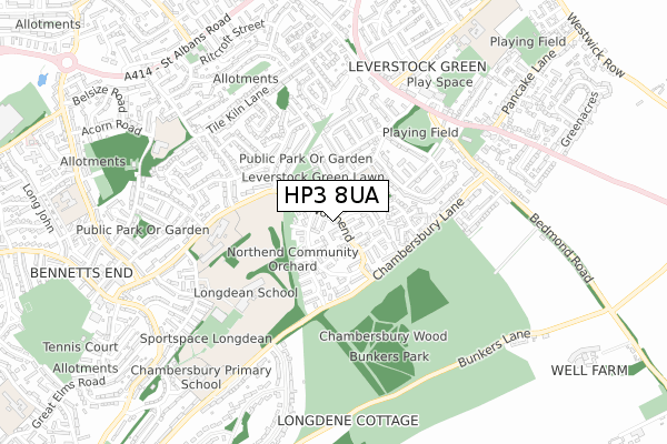 HP3 8UA map - small scale - OS Open Zoomstack (Ordnance Survey) HP3 8UA map - small scale - OS Open Zoomstack (Ordnance Survey)
