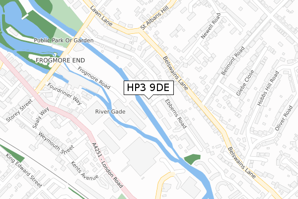 HP3 9DE map - large scale - OS Open Zoomstack (Ordnance Survey)