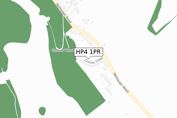 HP4 1PR map - large scale - OS Open Zoomstack (Ordnance Survey)