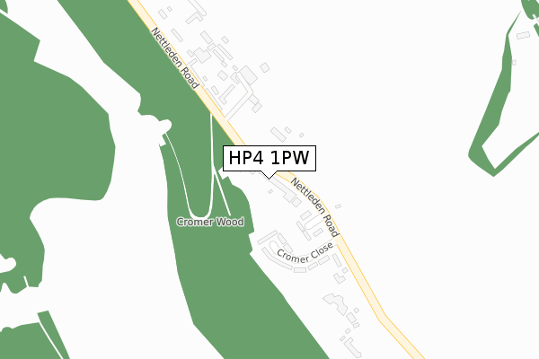 HP4 1PW map - large scale - OS Open Zoomstack (Ordnance Survey)