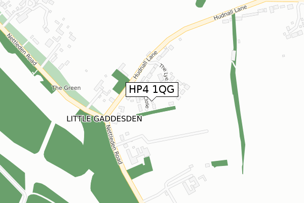 HP4 1QG map - large scale - OS Open Zoomstack (Ordnance Survey)