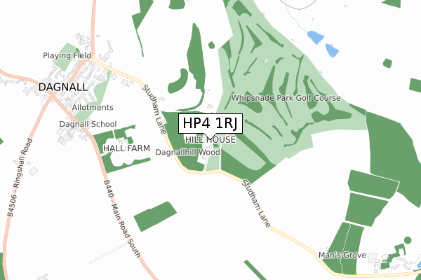 HP4 1RJ map - small scale - OS Open Zoomstack (Ordnance Survey)