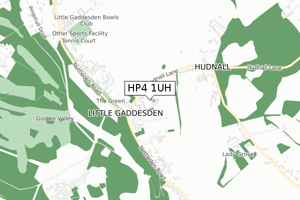 HP4 1UH map - small scale - OS Open Zoomstack (Ordnance Survey)